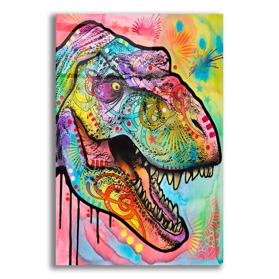 Epic Art 'T Rex 1' by Dean Russo, Acrylic Glass Wall Art, 12"x16"