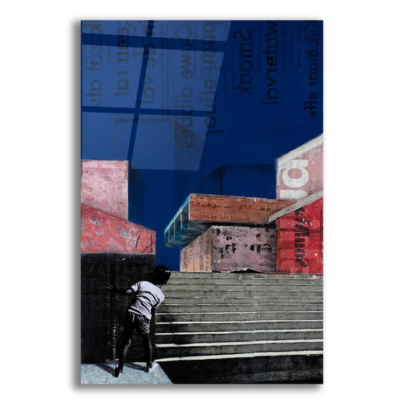 Epic Art 'THE BLUE BUILDINGS' by DB Waterman, 16"x24"