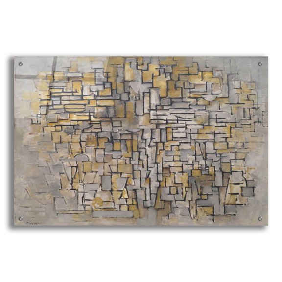 Epic Art 'Tableau No. 2, Composition No. VII, 1913' by Piet Mondrian, Acrylic Glass Wall Art, 36"x24"