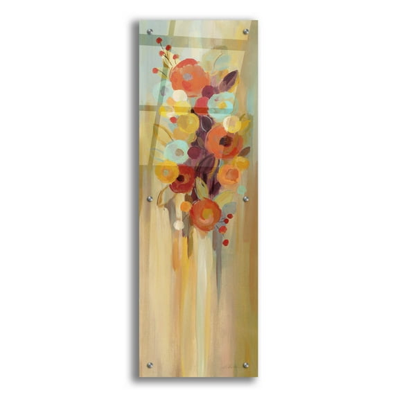 Epic Art 'Tall Autumn Flowers II' by Silvia Vassileva, Acrylic Glass Wall Art, 12"x36"