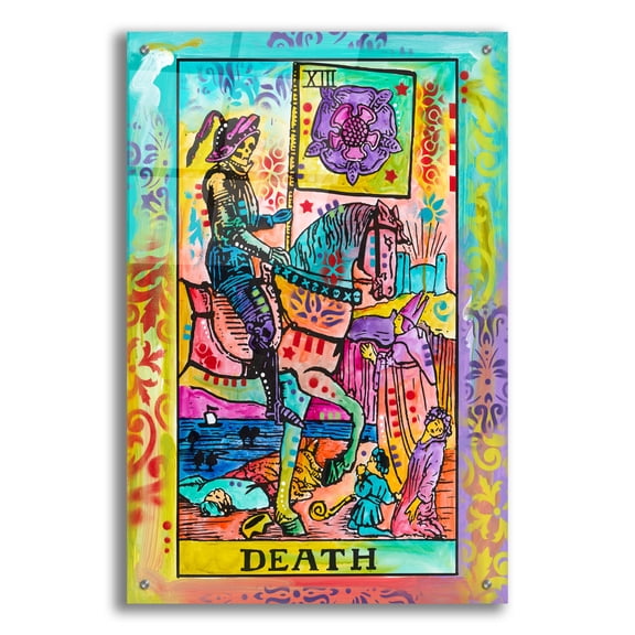 Epic Art 'Tarot - Death' by Dean Russo Acrylic Glass Wall Art, 24" x 36"