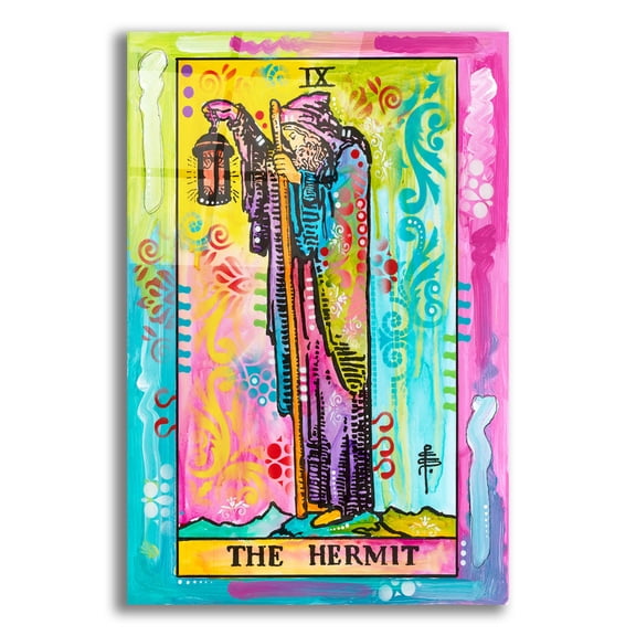 Epic Art 'Tarot - The Hermit' by Dean Russo Acrylic Glass Wall Art, 16" x 24"
