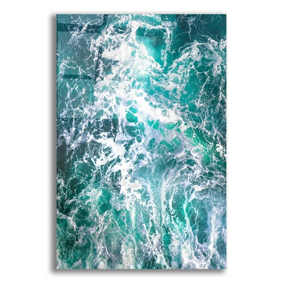 Epic Art 'Teal Embrace' by Lynne Douglas, Acrylic Glass Wall Art, 16"x24"