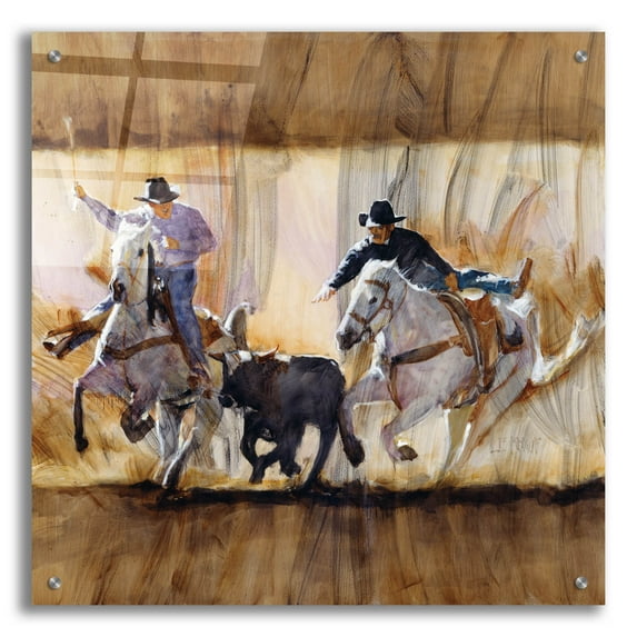 Epic Art 'Team Work' by J. E. Knauf, Acrylic Glass Wall Art, 24"x24"