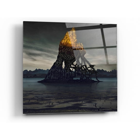 Epic Art 'Temple of Light' by Dariusz Klimczak, Acrylic Glass Wall Art, 24"x24"