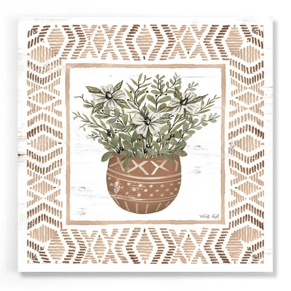 Epic Art 'Terracotta Pot II' by Cindy Jacobs, Acrylic Glass Wall Art, 24"x24"