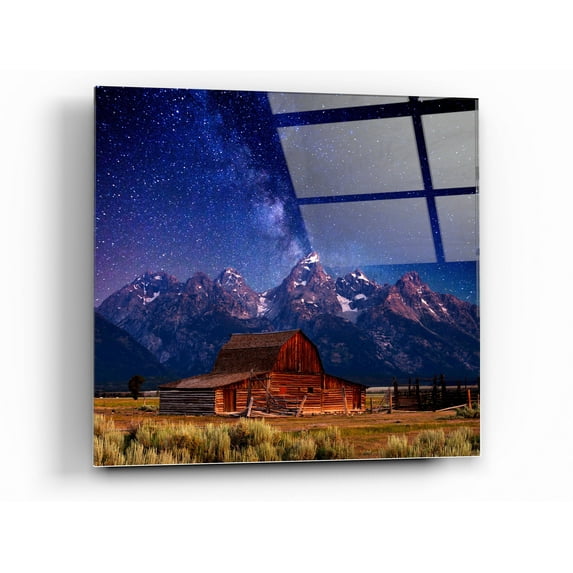 Epic Art "Teton Nights" by Darren White, Acrylic Glass Wall Art, 24"x24"