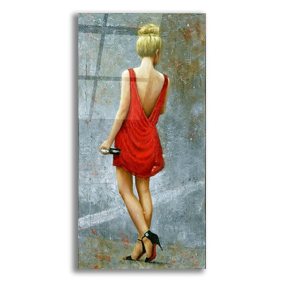 Epic Art 'That Girl' by Michael Fratrich Acrylic Glass Wall Art, 12" x 24"