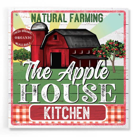 Epic Art 'The Apple House Kitchen' by Mollie B, Acrylic Glass Wall Art, 24"x24"