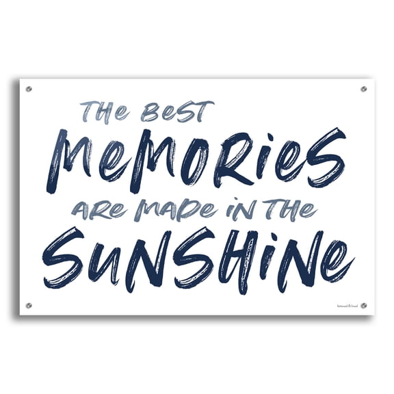 Epic Art 'The Best Memories' by Lettered & Lined, Acrylic Glass Wall Art, 36"x24"
