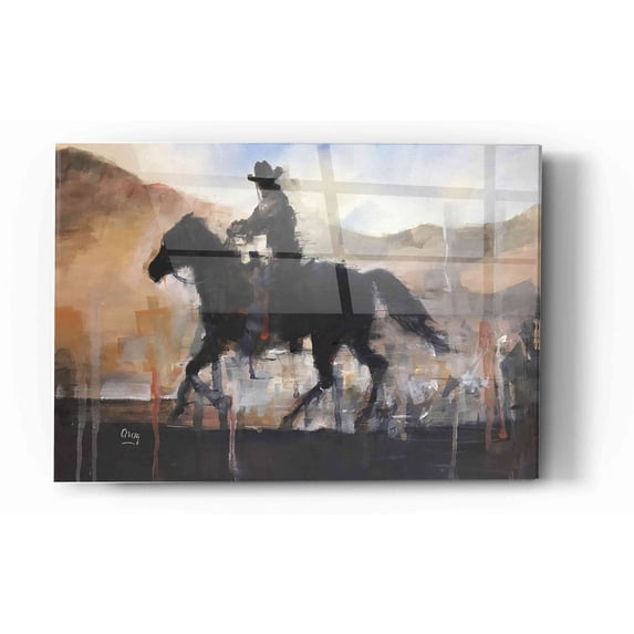 Epic Art 'The Chase' by Oscar Alvarez Pardo, Acrylic Glass Wall Art, 12"x16"