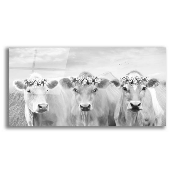 Epic Art 'The Flower Girls' by Lori Deiter Acrylic Glass Wall Art, 24"x12"