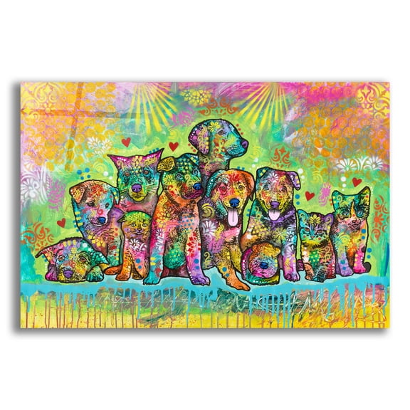 Epic Art 'The Gangs All Here' by Dean Russo Acrylic Glass Wall Art, 16" x 12"