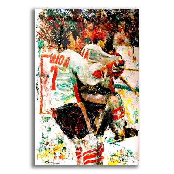 Epic Art 'The Goal 72 1' by Murray Henderson Fine Art, Acrylic Glass Wall Art, 16"x24"