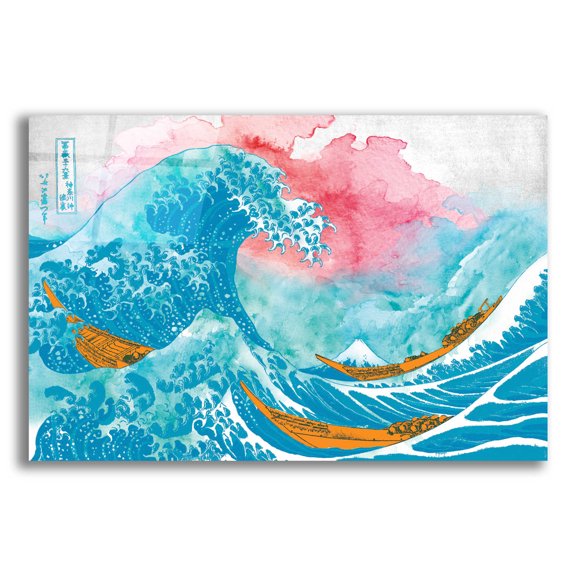 Epic Art 'The Great Teal Wave' by Porter Hastings, 24"x16"