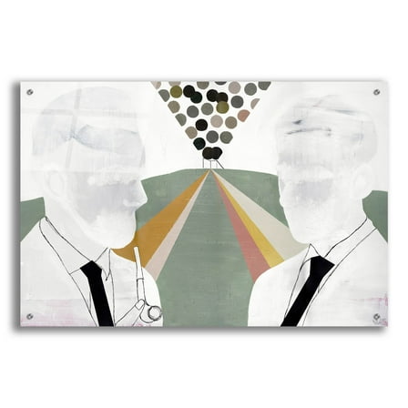 Epic Art 'The Literates' by Incado, Acrylic Glass Wall Art, 36"x24"