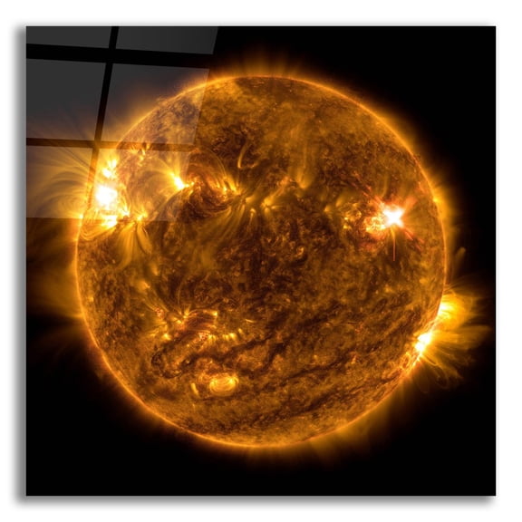 Epic Art 'The Sun' by Epic Portfolio, Acrylic Glass Wall Art, 12"x12"