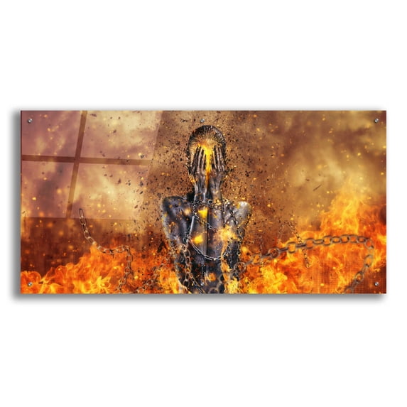 Epic Art 'Through Ashes Rise Landscape' by Mario Sanchez Nevado, Acrylic Glass Wall Art, 48"x24"