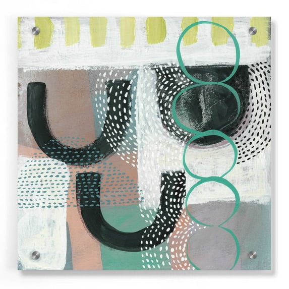 Epic Art 'Ticker Tape III' by Chariklia Zarris, Acrylic Glass Wall Art, 36"x36"