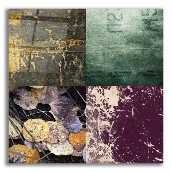 Epic Art 'Tiles Decor Green Notes' by GraphINC, Acrylic Glass Wall Art, 12"x12"