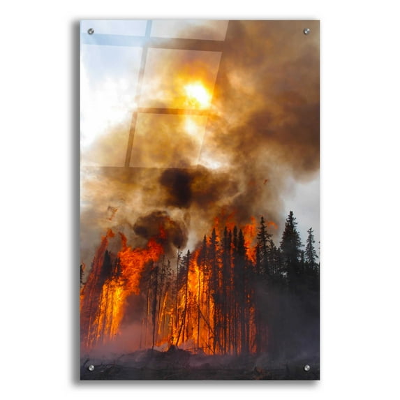 Epic Art 'Torching' by Thomas Haney, Acrylic Glass Wall Art, 24"x36"