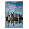 thumbnail image 1 of Epic Art 'Toronto Skyline From The Pape Ave Bridge Reflection No 1' by Brian Carson, Acrylic Glass Wall Art, 24"x36", 1 of 8
