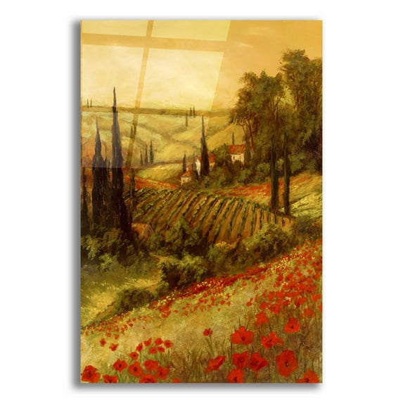 Epic Art 'Toscano Valley II' by Art Fronckowiak, Acrylic Glass Wall Art, 12"x16"