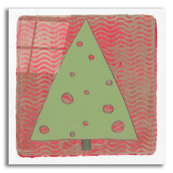 Epic Art 'Traditional Xmas' by Maria Pietri, Acrylic Glass Wall Art, 12"x12"