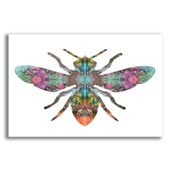 Epic Art 'Transverse Bee' by Dean Russo, Acrylic Glass Wall Art, 16"x12"