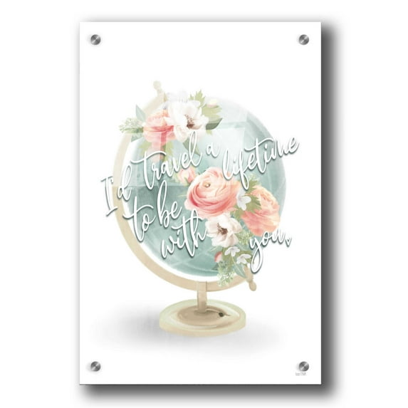 Epic Art 'Travel A Lifetime' by House Fenway, Acrylic Glass Wall Art, 24"x36"