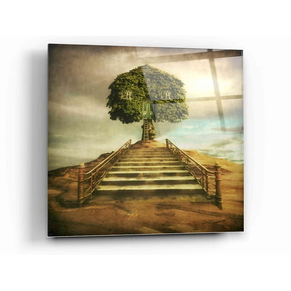 Epic Art 'Treeshouse' by Dariusz Klimczak, Acrylic Glass Wall Art, 12"x12"
