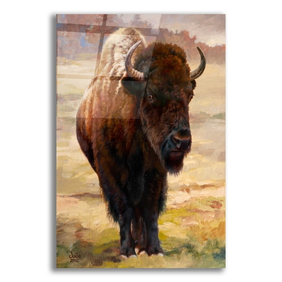 Epic Art 'Trexler Bison' by Julie Bel, Acrylic Glass Wall Art, 16"x24"