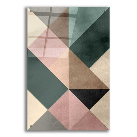 Epic Art 'Triangle-2' by Design Fabrikken, Acrylic Glass Wall Art, 24"x36"