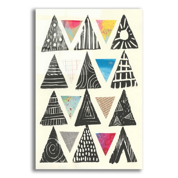 Epic Art 'Triangles by Courtney Prahl, Acrylic Glass Wall Art, 12"x16"