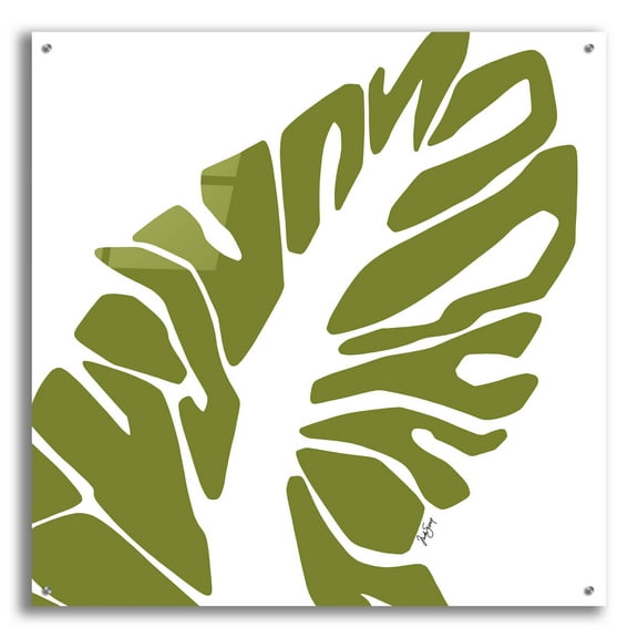 Epic Art ' Tribal Palm' by Trish Sierer, Acrylic Glass Wall Art, 36"x36"