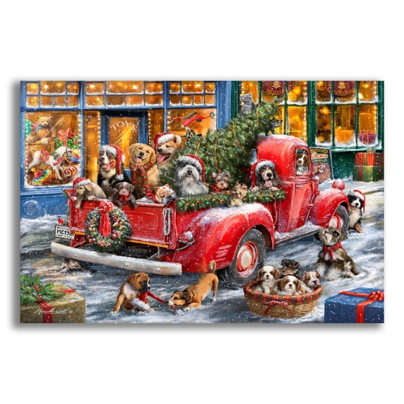 Epic Art 'Trip to the Toy Shoppe' by Ali Corti, Acrylic Glass Wall Art, 16"x12"