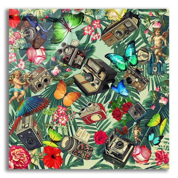 Epic Art 'Tropic Fun Vintage 2' by Mark Ashkenazi, Acrylic Glass Wall Art, 12"x12"