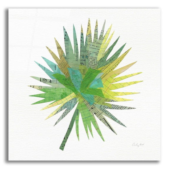 Epic Art 'Tropical Fun Palms IIII' by Courtney Prahl, Acrylic Glass Wall Art, 12"x12"
