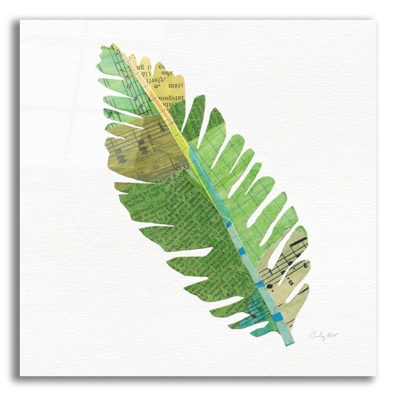 Epic Art 'Tropical Fun Palms IV' by Courtney Prahl, Acrylic Glass Wall Art, 12"x12"