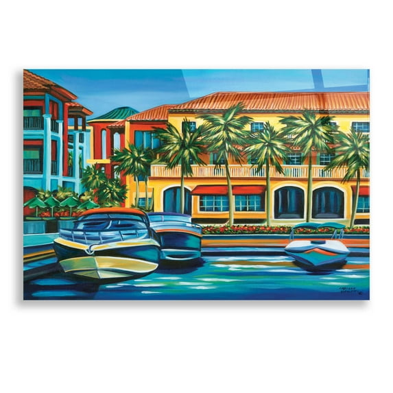 Epic Art 'Tropical Rendezvous II' by Carolee Vitaletti, Acrylic Glass Wall Art, 24"x16"