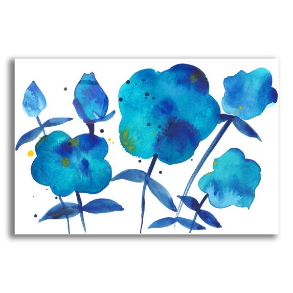 Epic Art 'True Blue 2' by Alicia Ludwig Acrylic Glass Wall Art, 16" x 12"