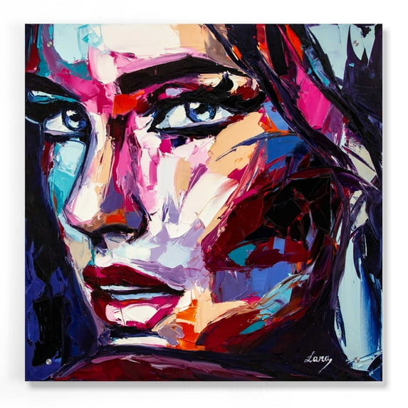 Epic Art 'Turn To Blues,' Acrylic Glass Wall Art, 24"x24"