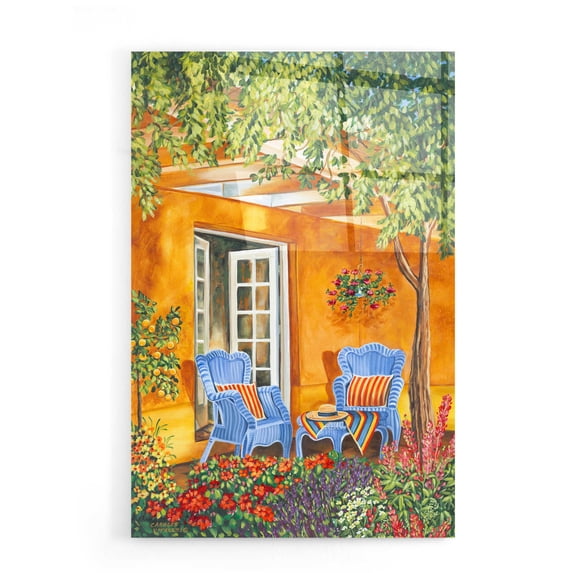Epic Art 'Tuscan Veranda II' by Carolee Vitaletti, Acrylic Glass Wall Art, 16"x24"