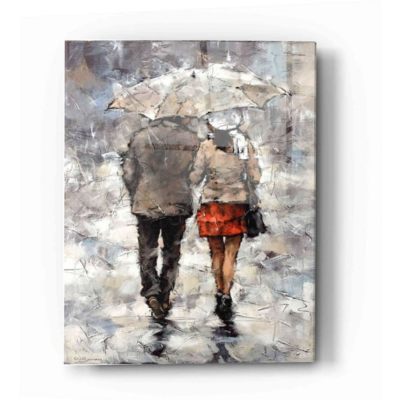 Epic Art 'Under The Umbrella' by Alexander Gunin, Acrylic Glass Wall Art, 12"x16"