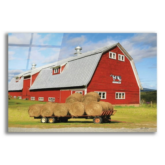 Epic Art 'Vermont Dairy Farm' by Lori Deiter, Acrylic Glass Wall Art, 24"x16"