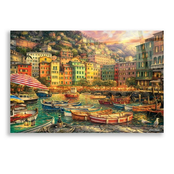 Epic Art 'Vibrance of Italy' by Chuck Pinson, Acrylic Glass Wall Art, 24"x16"
