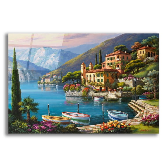 Epic Art 'Villa Bella Vista' by Sung Kim, Acrylic Glass Wall Art, 16"x12"