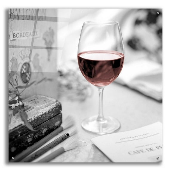 Epic Art 'Vin Rouge' by Alan Blaustein Acrylic Glass Wall Art, 36"x36"