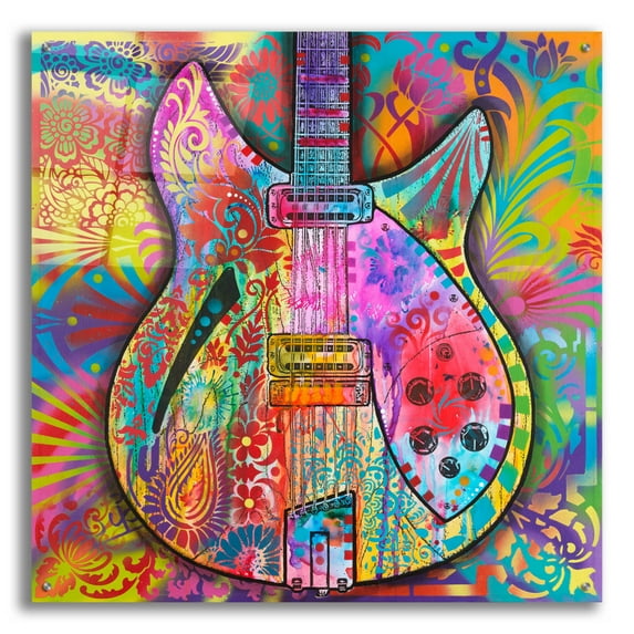 Epic Art 'Vintage 12 String' by Dean Russo, Acrylic Glass Wall Art, 36"x36"