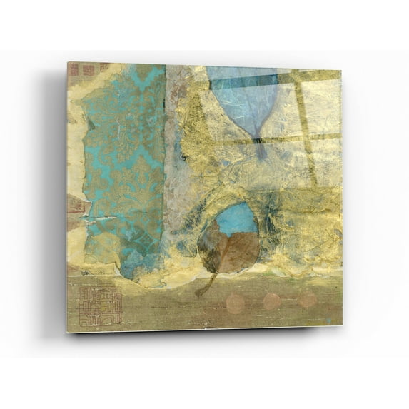 Epic Art 'Wabi-Sabi Leaf' by Elena Ray Acrylic Glass Wall Art, 24"x24"